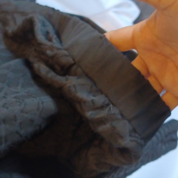 Relativity Sheer sleeves Textured Zip Up Jacket, elastic cuffs and bottom EUC - Picture 6 of 8